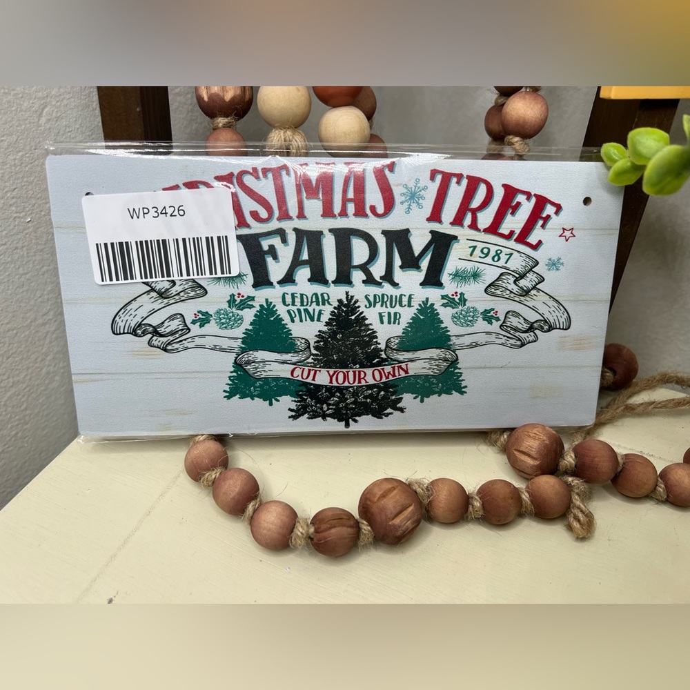 Brand New-Christmas Tree Farm Hanging Sign/Ornament